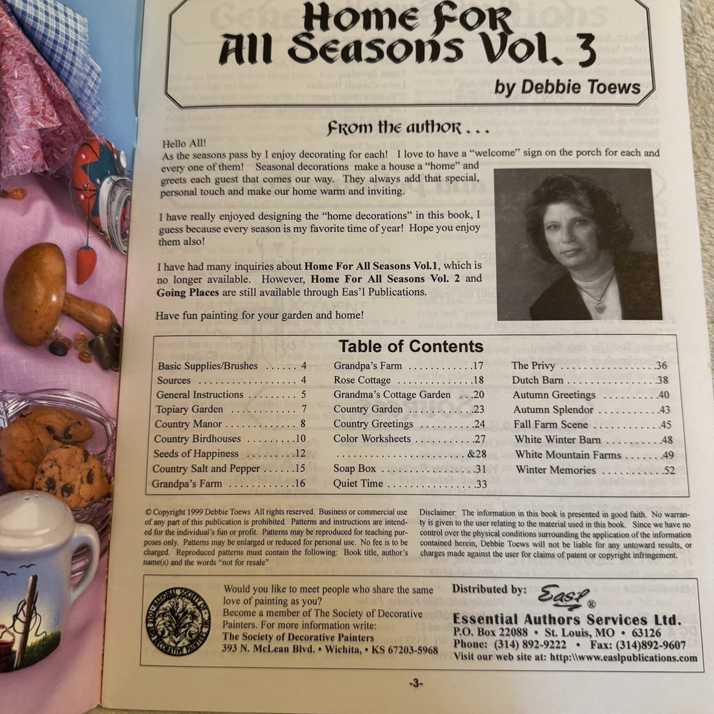 1999 Home for All Seasons Vol 3 Decorative Painting Patterns Vintage Book - Picture 4 of 7